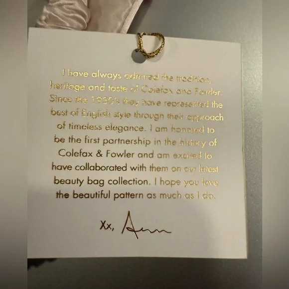 NWT AERIN X Colefax and Fowler ELOISE Silk Sleep Mask And Silk Drawstring Bag - Picture 8 of 13